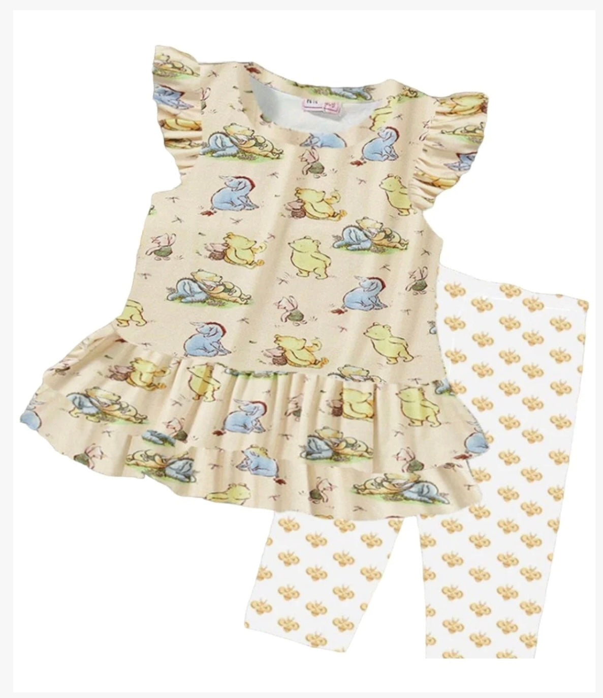 Silly Old Bear Pooh And Friends 2 pc girls capri set